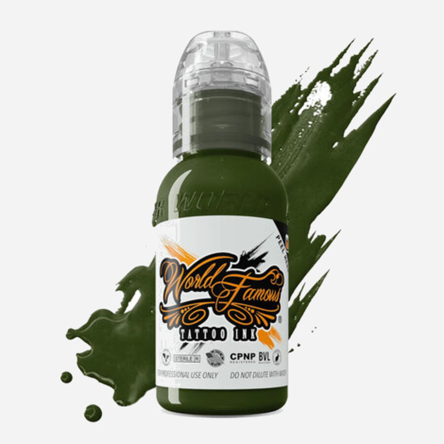 World Famous Tattoo Ink Jay Freestyle - Olive Green